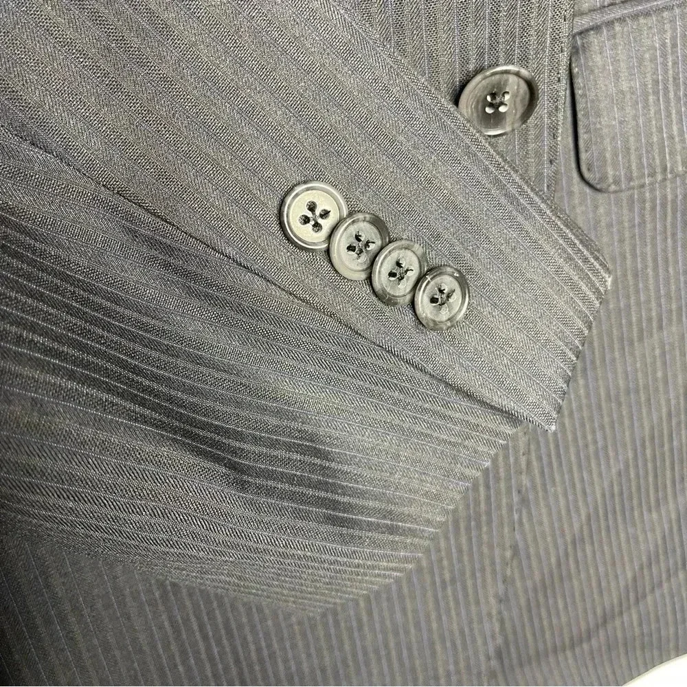 Jack Victor Elite Pinstripe Mens Blazer Sport Jacket Size 46 R Wool Norway